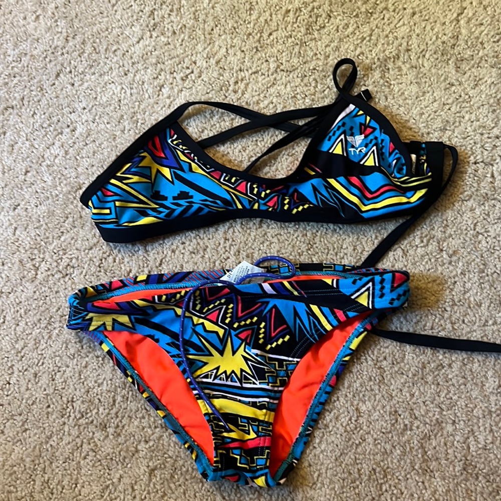 TYR tie back two piece training suit